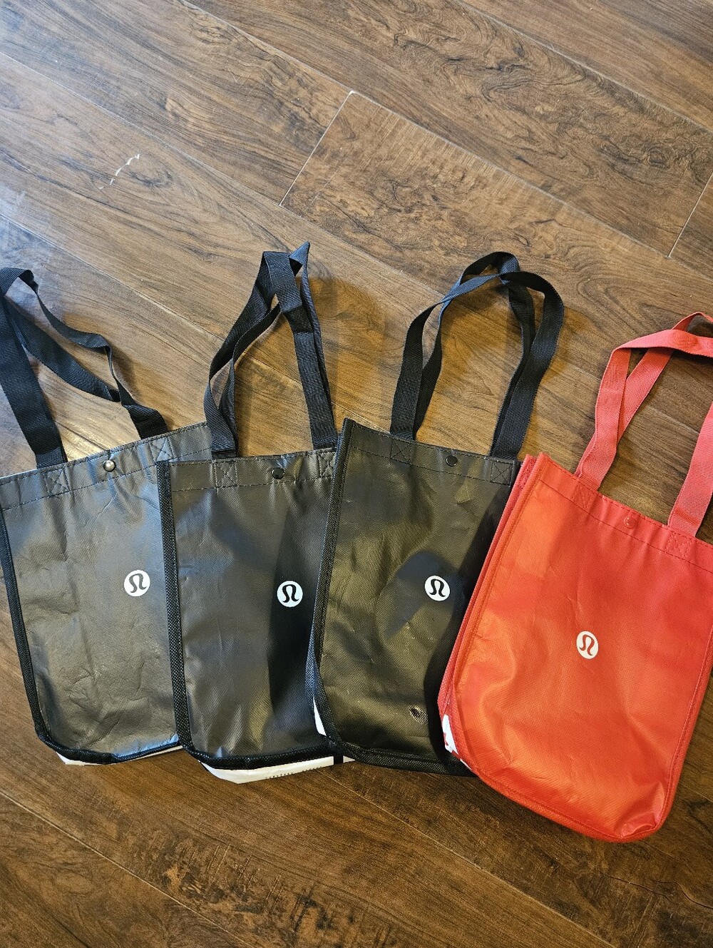 4 Reusable Lululemon Shopping Bags.  #J